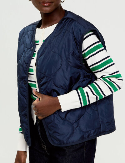 Parka 3-en-1 bleu marine femme