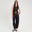 Veston sans manches noir femme