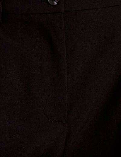 Pantalon large &agrave; pinces noir femme