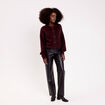 Pantalon droit similicuir noir femme