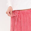 Jupe longue trap&egrave;ze rouge vif femme