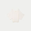 Pull ample manches courtes col rond ecru femme