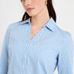 Chemise col classique bleu femme