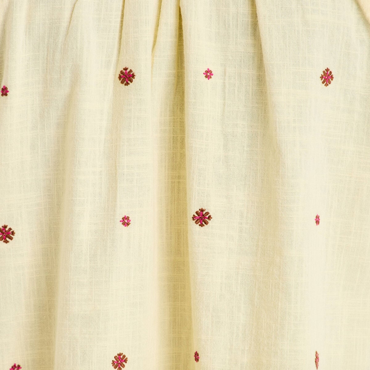 Blouse ample col tunisien manches 3/4 jaune pastel femme