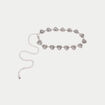 Ceinture fine avec cha&icirc;ne gris argent femme