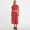 Robe &eacute;vas&eacute;e avec ceinture amovible vieux rose femme