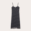 Robe longue &eacute;vas&eacute;e fluide noir femme