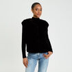 Gilet sans manches effet polaire noir femme