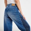 Jean wide leg taille basse denim double stone femme
