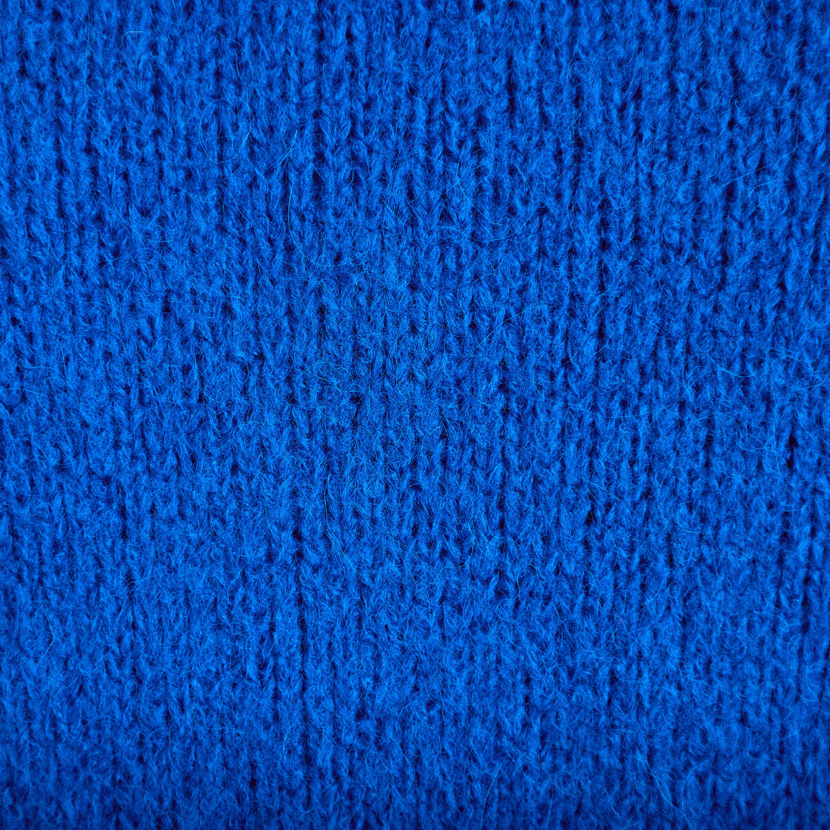 Pull ample col rond manches longues bleu electrique femme