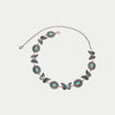 Ceinture fine avec cha&icirc;ne gris argent femme
