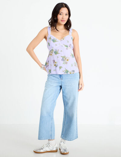 D&eacute;bardeur bretelles r&eacute;glables Bridgerton violet clair femme