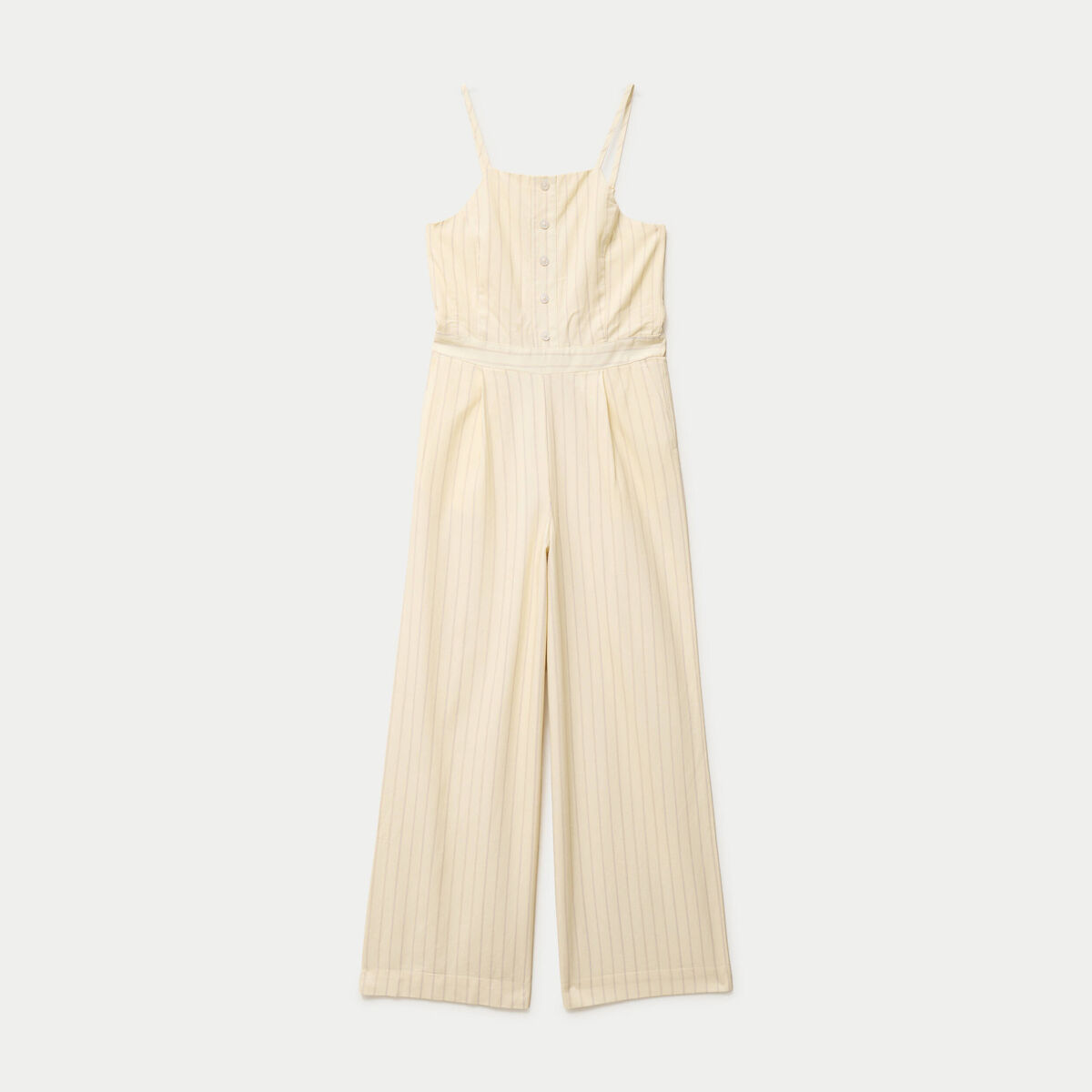 Combinaison large col am&eacute;ricain jaune pastel femme