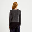 Pull manches longues gris fonc&eacute; femme