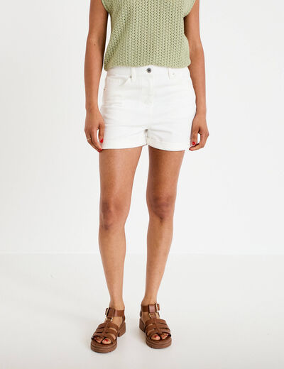 Short ecru femme