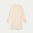 Robe pull droite manches longues sable femme