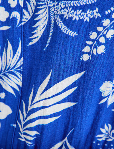 Combishort fluide bleu roi femme