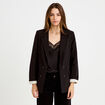 Blazer ajust&eacute; manches longues noir femme
