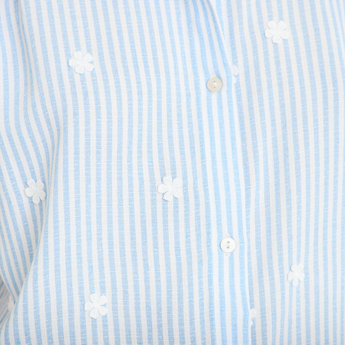Blouse sans manches col classique bleu femme