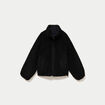 Veste r&eacute;versible effet polaire noir femme