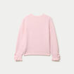 Pull col rond manches longues rose clair femme