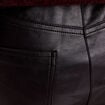 Pantalon droit similicuir noir femme