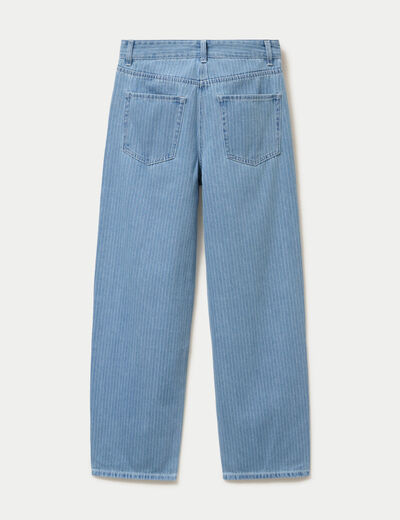 Jeans barrel bleu femme