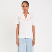 Blouse manches courtes blanc femme