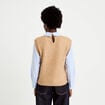 Pull fin 2-en-1 manches longues beige femme
