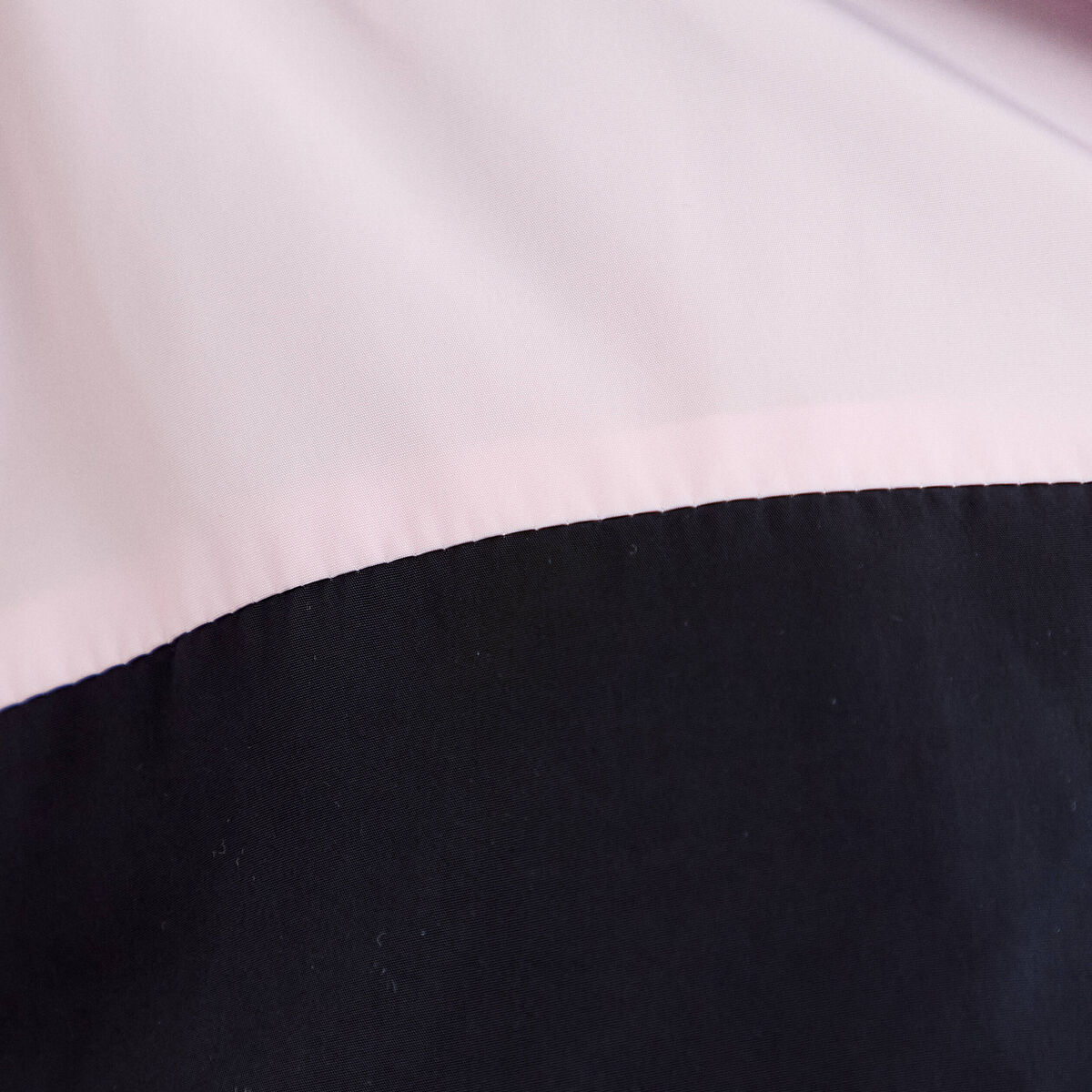 Veste cropped &agrave; capuche bas resserr&eacute; bleu marine femme