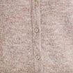 Gilet duveteux manches 3/4 taupe femme