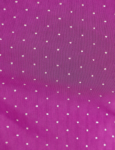 Top ajust&eacute; col rond manches courtes rose fushia femme