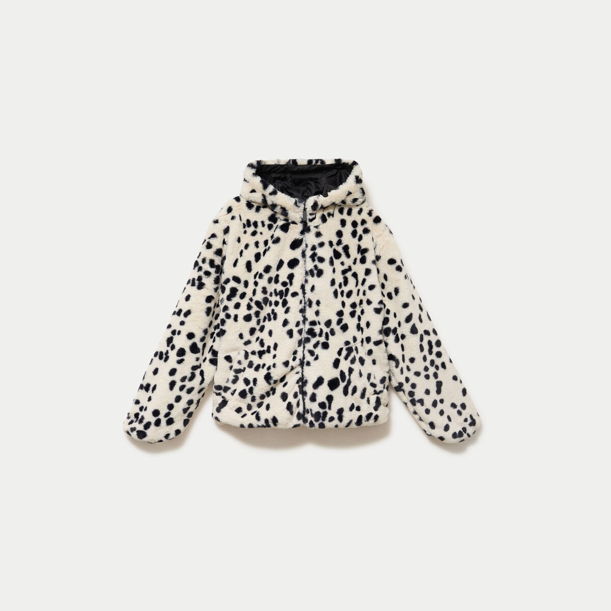 Parka r&eacute;versible &agrave; capuche blanc femme