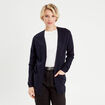 Gilet manches longues bleu marine femme