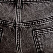Short mom taille haute en jean denim noir femme