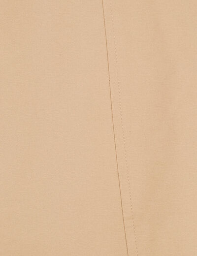 Trench court boutonn&eacute; sable femme