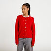 Gilet manches longues rouge femme