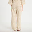 Pantalon large taille standard beige moyen femme