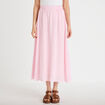 Jupon &eacute;vas&eacute; longueur 3/4 rose femme