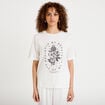 T-shirt oversize manches courtes ecru femme
