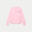 Sweat oversize col rond manches longues rose clair femme