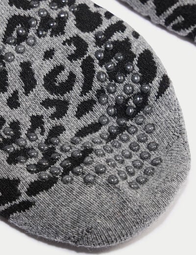 Chaussettes gris fonc&eacute; femme