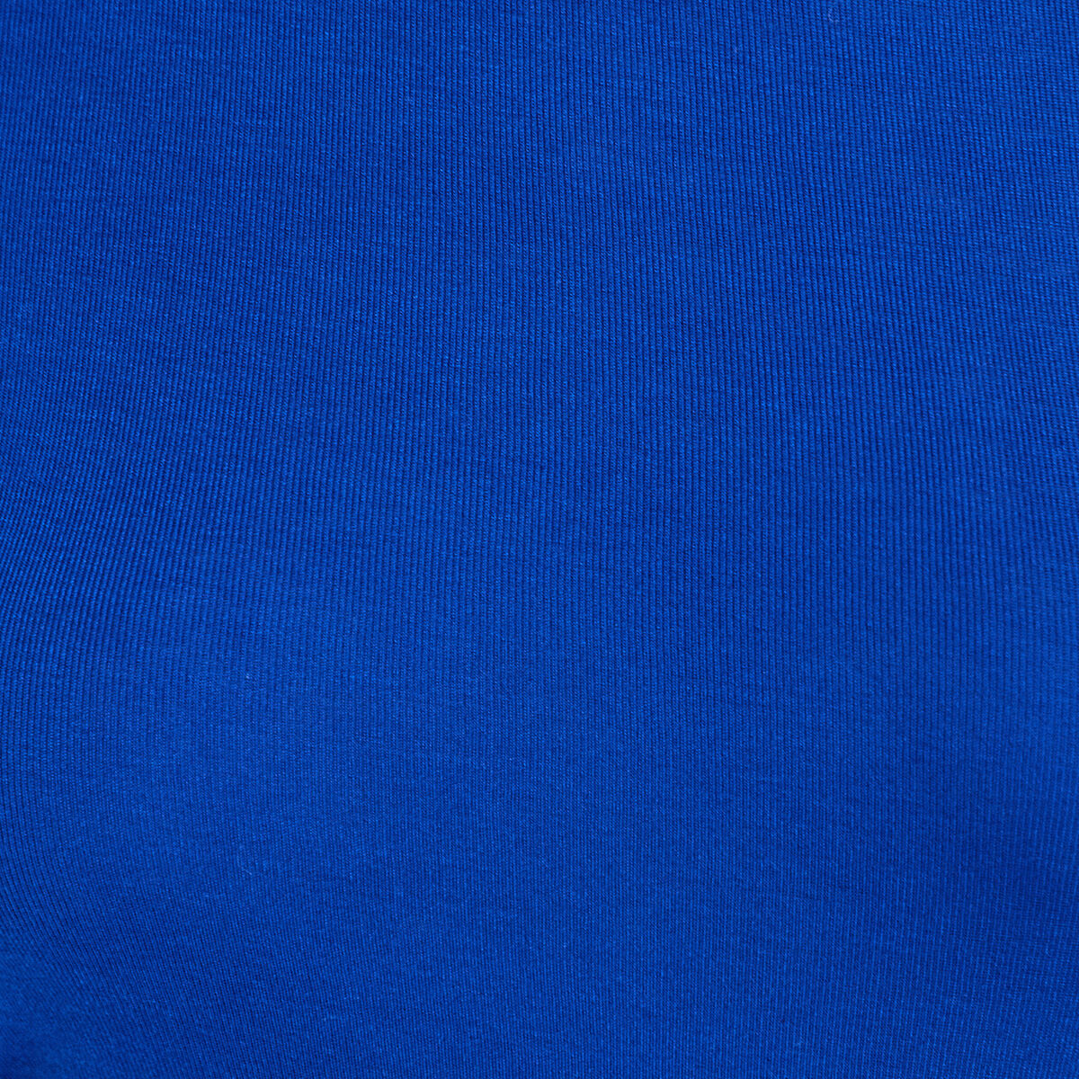 T-shirt ajust&eacute; col rond manches longues bleu electrique femme