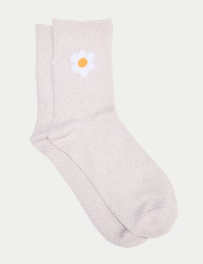 Chaussettes rose clair femme