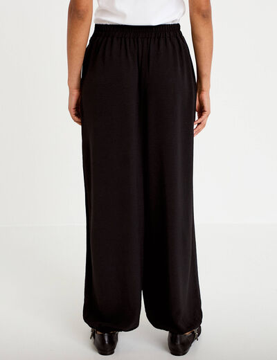 Pantalon bouffant taille standard noir femme