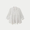 Blouse ample manches longues blanc femme