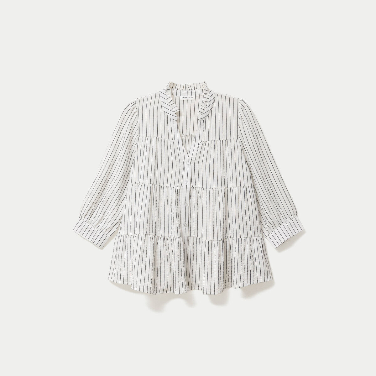 Blouse ample manches longues blanc femme