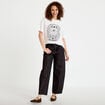 T-shirt oversize manches longues ecru femme