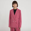 Blazer col tailleur manches longues vieux rose femme