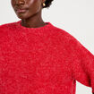 Pull manches courtes rouge femme